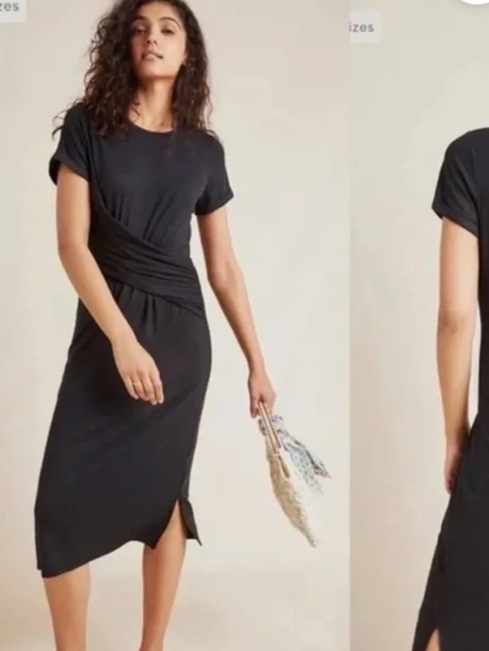 Anthropologie Globetrotter Tee Dress in Charcoal Gray Size Small